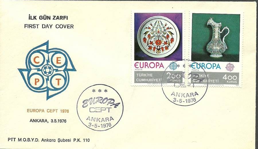 Znaczek Turcja 1976 Mi 2385-2386 FDC