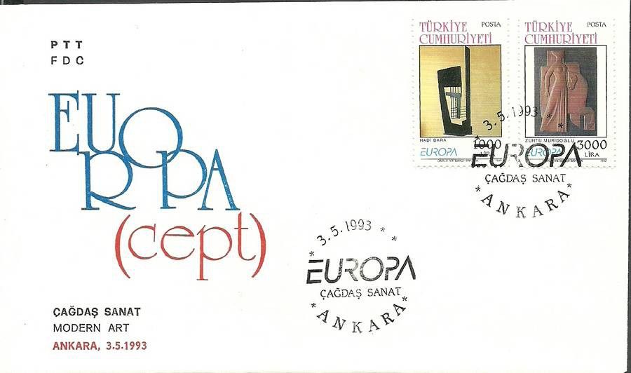 Znaczek Turcja 1993 Mi 2984-2985 FDC