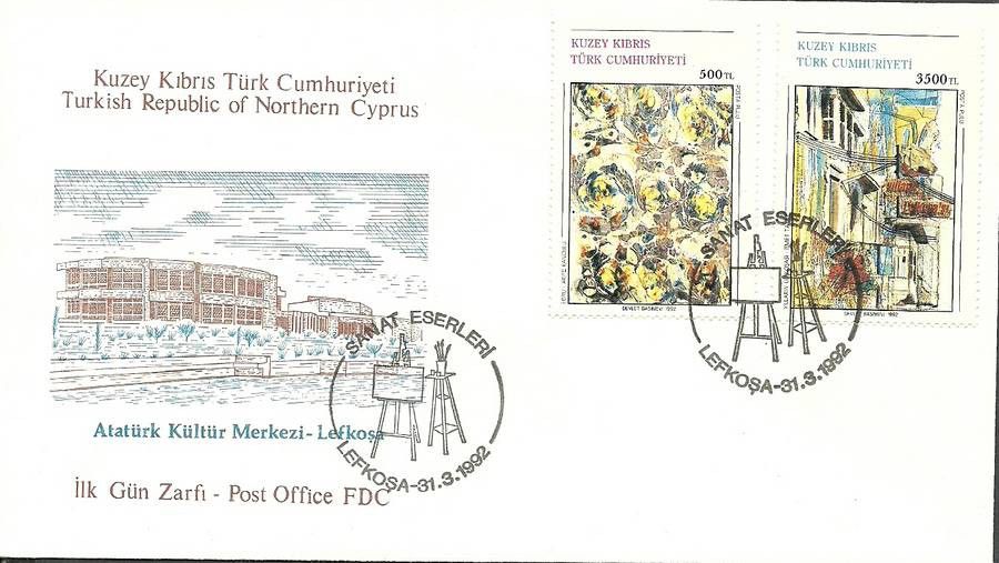 Znaczek Cypr Północny 1992 Mi 326-327 FDC