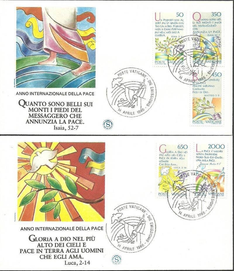 Znaczek Watykan 1986 Mi 889-893 FDC