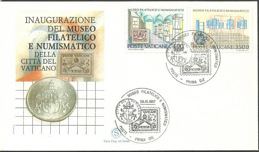 Znaczek Watykan 1987 Mi 924-925 FDC