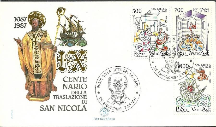 Znaczek Watykan 1987 Mi 934-936 FDC