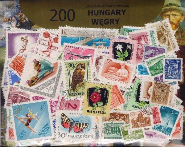 Znaczek Pakiet filatelistyczny WĘGRY 200 znaczków