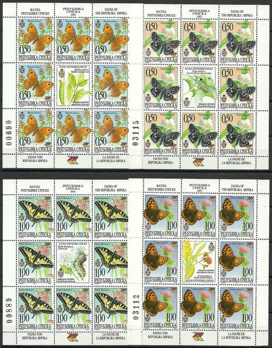 Znaczek Republika Serbska 2001 Mi ark 202-205 Czyste **