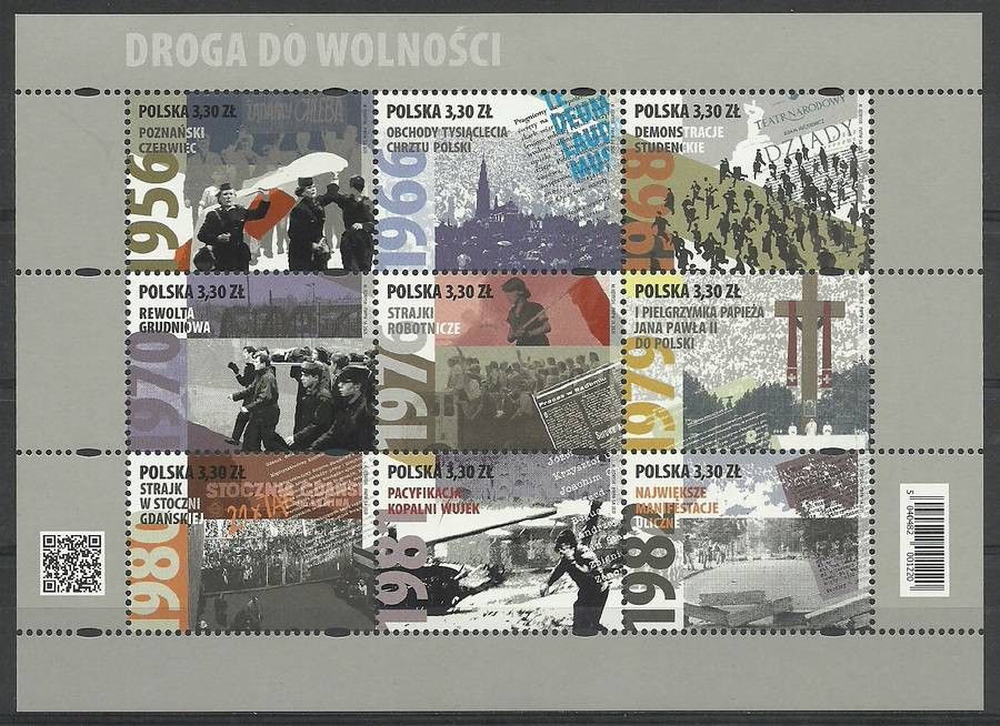 Znaczek Polska 2020 Mi ark 5190-5198 Fi ark 5040-5048 Czyste **