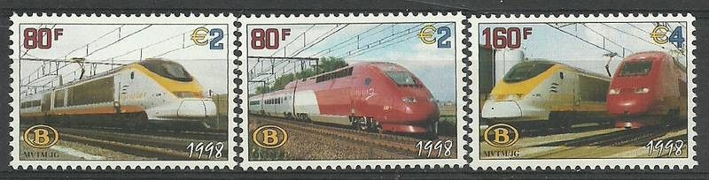 Znaczek Belgia 1998 Mi trv 6-8 Czyste **