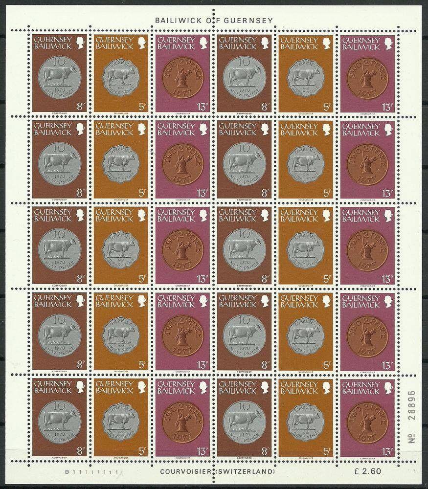 Znaczek Guernsey 1979 Mi ark 177+180+184 Czyste **