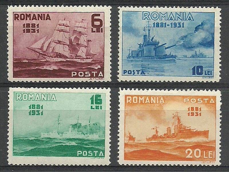 Znaczek Rumunia 1931 Mi 402-405 Z podlepką *