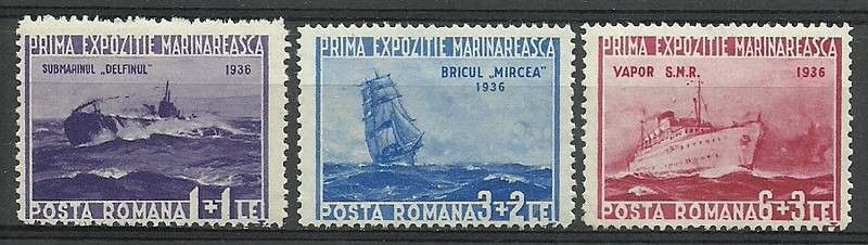 Znaczek Rumunia 1936 Mi 519-521 Z podlepką *