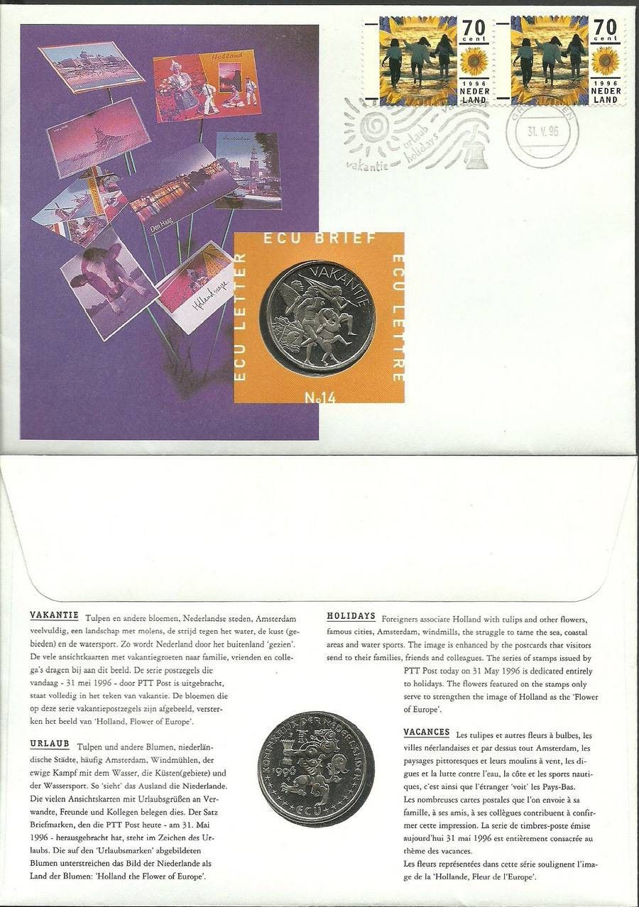 Znaczek Holandia 1996 Mi num 1576 FDC
