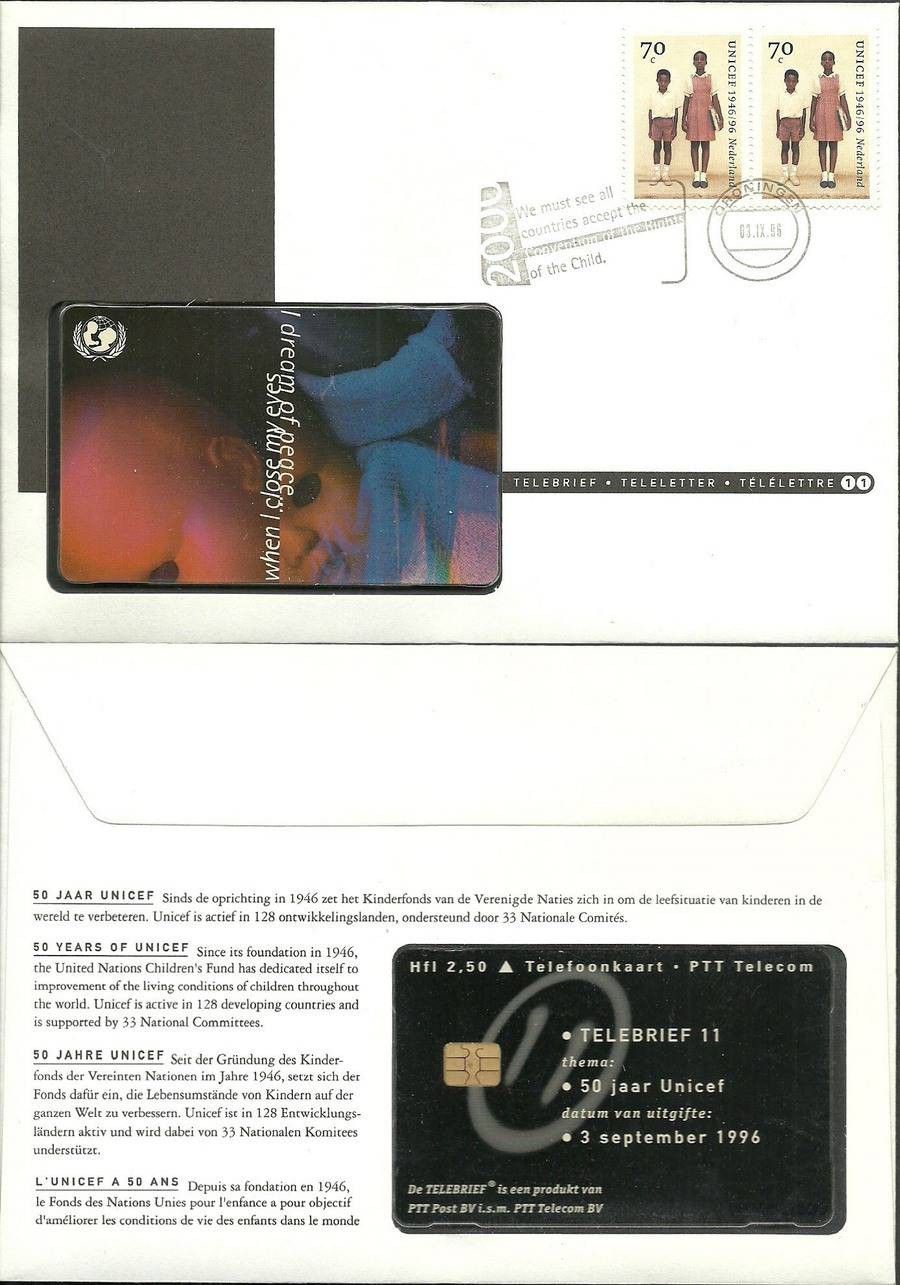 Znaczek Holandia 1996 Mi tel 1590 FDC