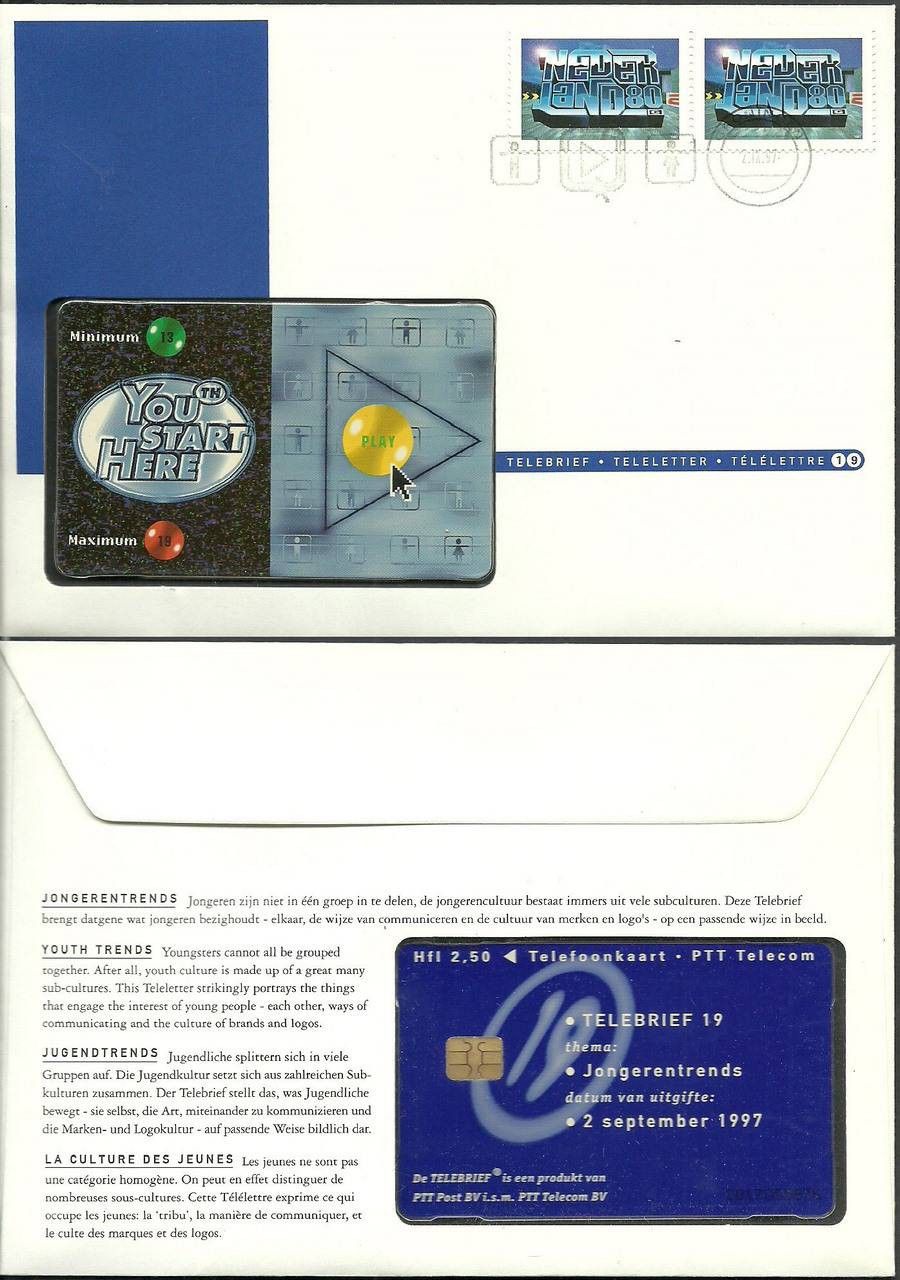 Znaczek Holandia 1997 Mi tel 1630 FDC