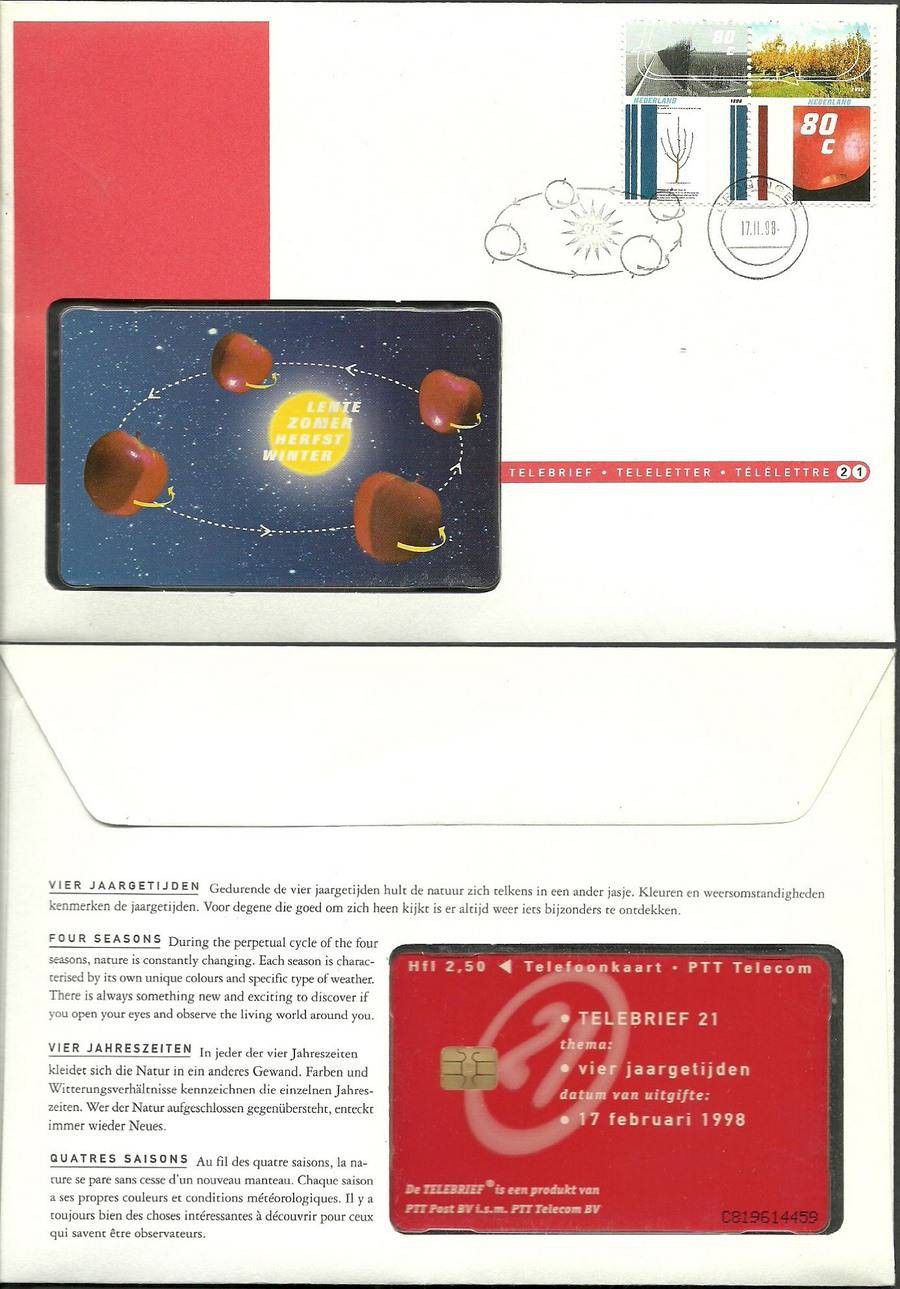 Znaczek Holandia 1998 Mi tel 1646-1647 FDC