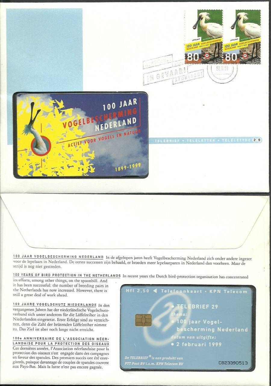 Znaczek Holandia 1999 Mi tel 1706 FDC