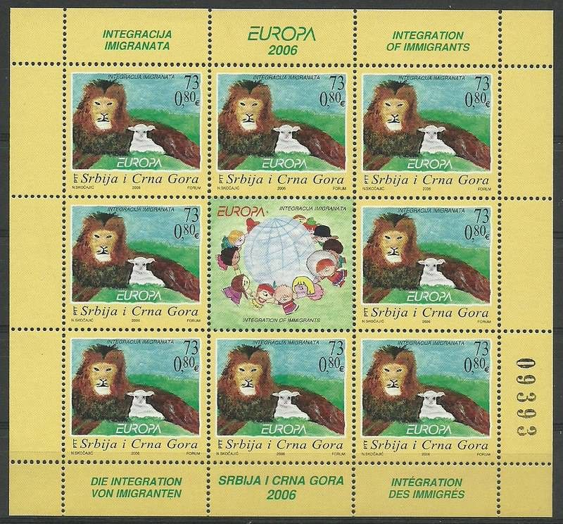 Znaczek Jugosławia 2006 Mi ark 3330 Czyste **