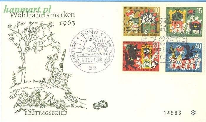 Znaczek Niemcy 1962 FDC