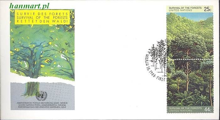 Znaczek Narody Zjednoczone Nowy Jork 1988 Mi 547-548 FDC