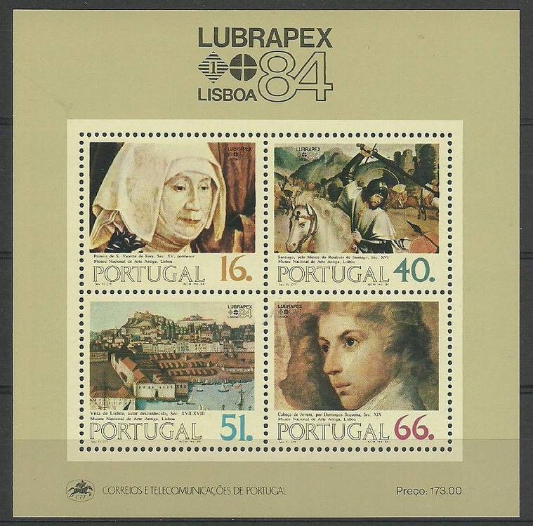 Znaczek Portugalia 1984 Mi bl 44 Czyste **