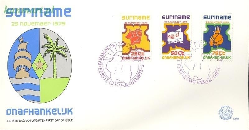 Znaczek Surinam 1975 FDC