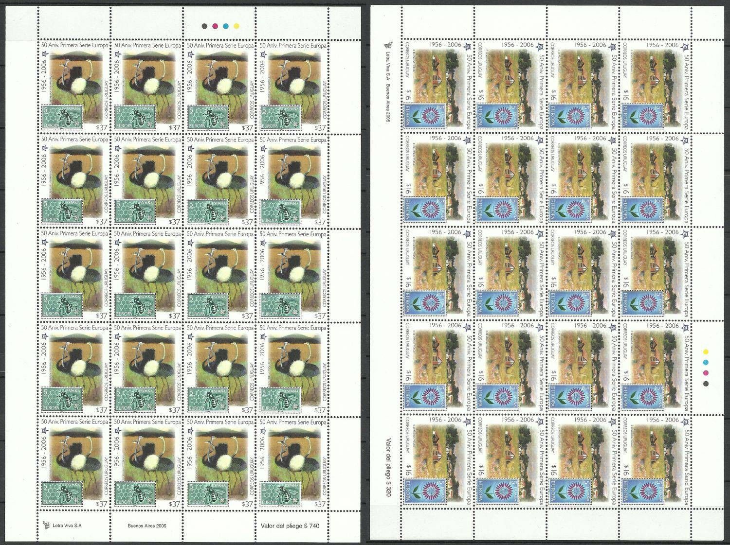 Znaczek Urugwaj 2005 Mi ark 2880-2881 Czyste **