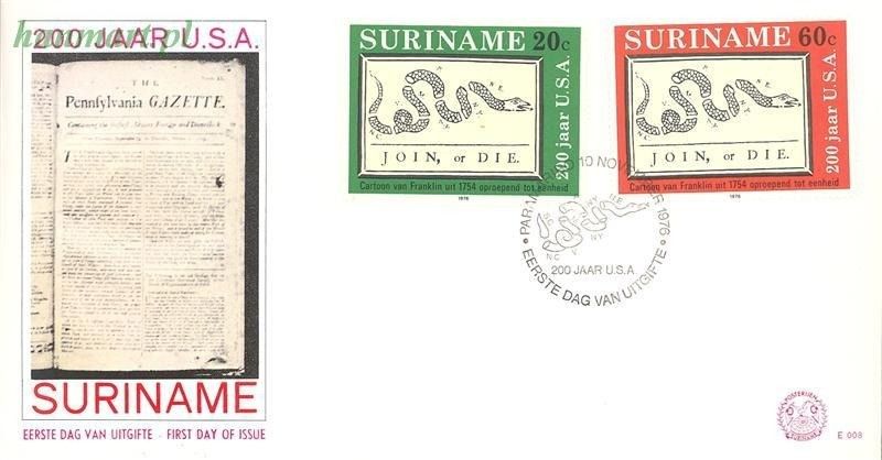 Znaczek Surinam 1976 FDC