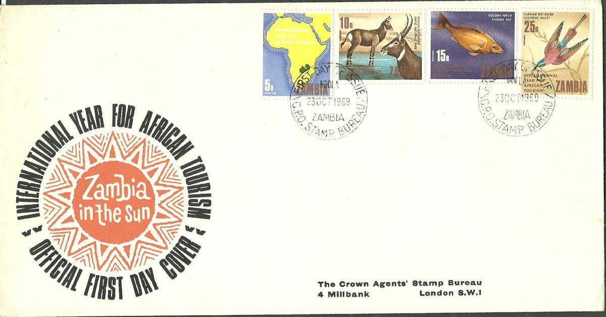 Znaczek Zambia 1969 Mi 57-60 FDC