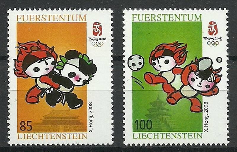 Znaczek Liechtenstein 2008 Mi 1485-1486 Czyste **