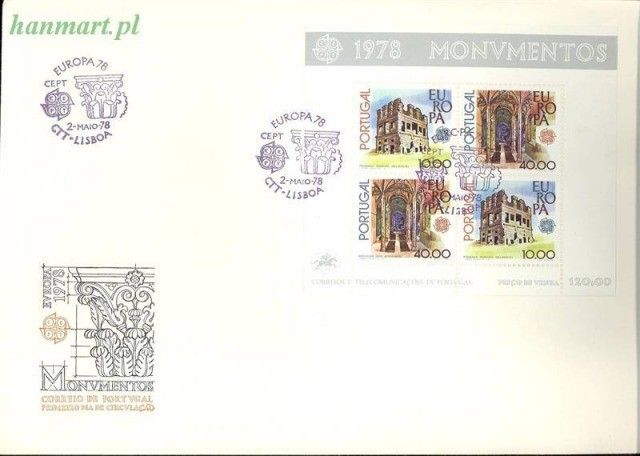 Znaczek Portugalia 1978 Mi bl 23 FDC