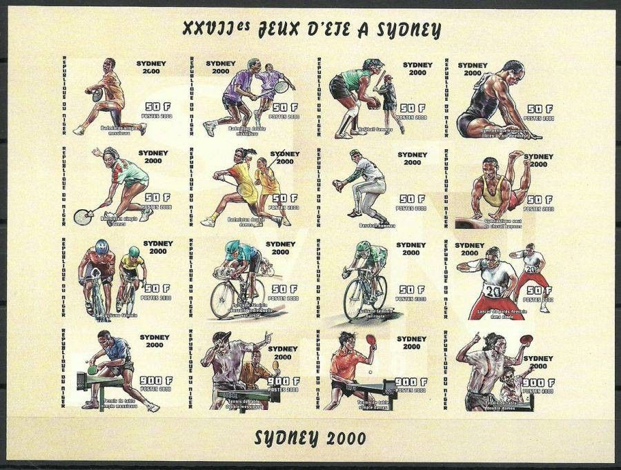 Znaczek Niger 2000 Mi ark 1765-1780B Czyste **