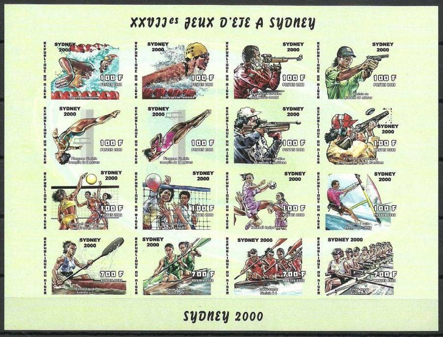 Znaczek Niger 2000 Mi ark 1781-1796B Czyste **