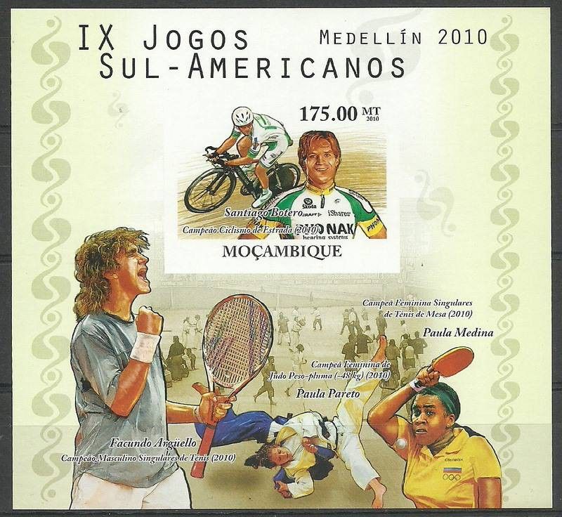 Znaczek Mozambik 2010 Mi bl 387B Czyste **