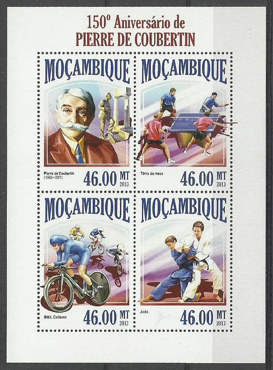 Znaczek Mozambik 2013 Mi ark 6852-6855 Czyste **