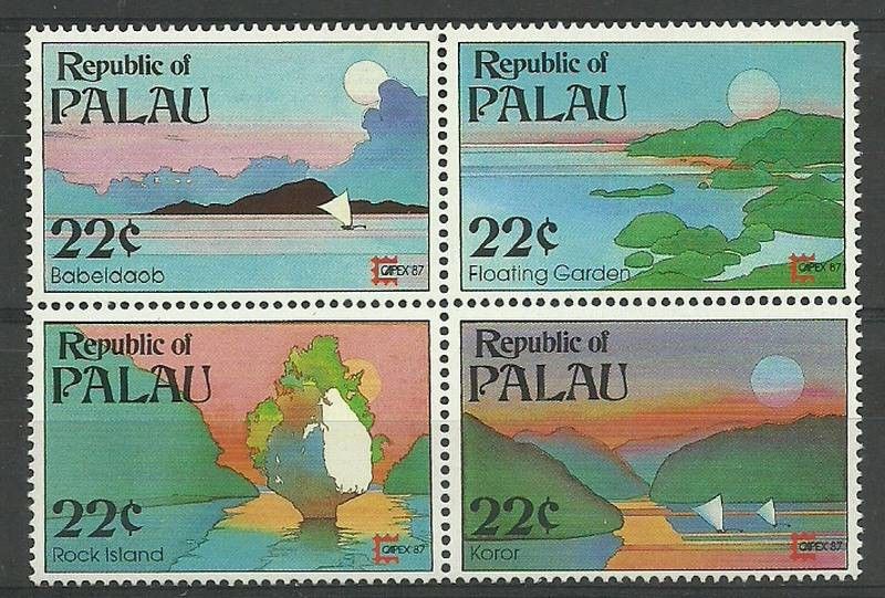 Znaczek Palau 1987 Mi 188-191 Czyste **