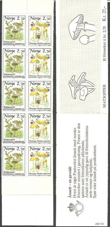 Znaczek Norwegia 1987 Mi mh 10 Czyste **