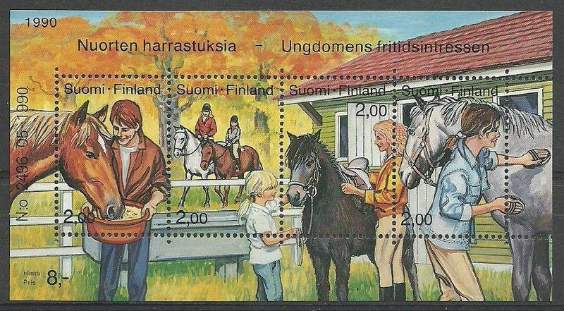Znaczek Finlandia 1990 Mi bl 6 Czyste **