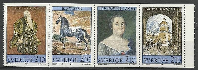 Znaczek Szwecja 1987 Mi 1446-1449 Czyste **