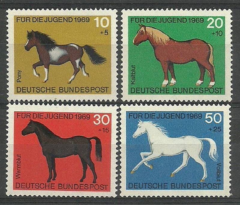 Znaczek Niemcy 1969 Mi 578-581 Czyste **