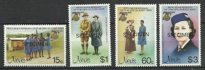 Znaczek Nevis 1985 Mi spe 276-279 Czyste **