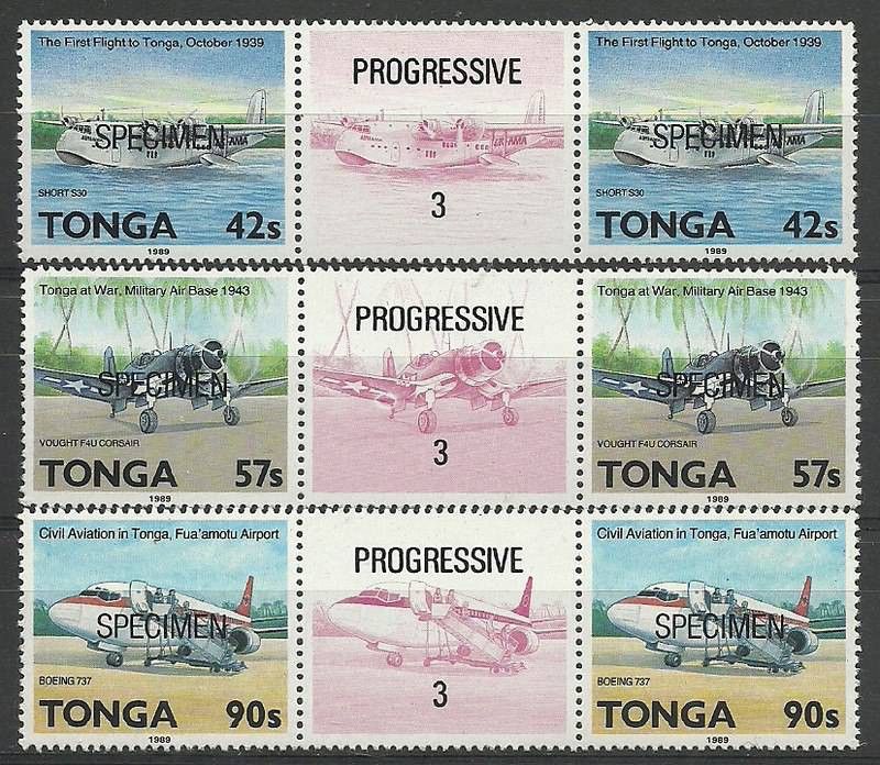Znaczek Tonga 1989 Mi spe 1093-1095 Czyste **