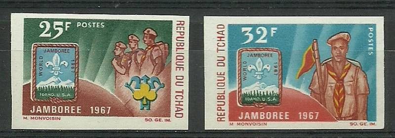 Znaczek Czad 1967 Mi 185-186B Czyste **