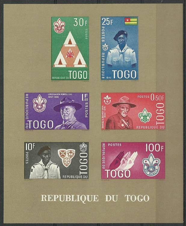 Znaczek Togo 1961 Mi bl 5Ib Czyste **