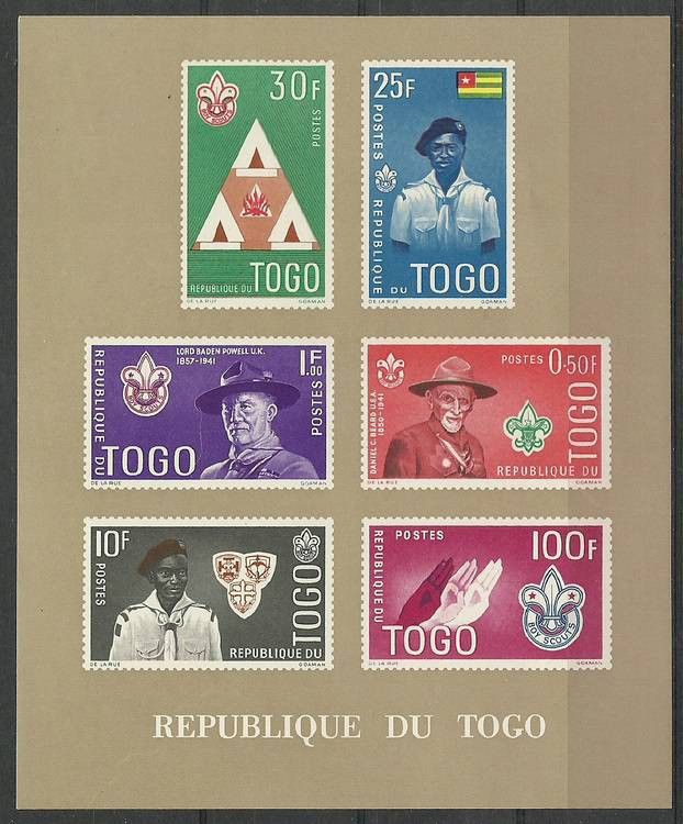 Znaczek Togo 1961 Mi bl 5IIb Czyste **