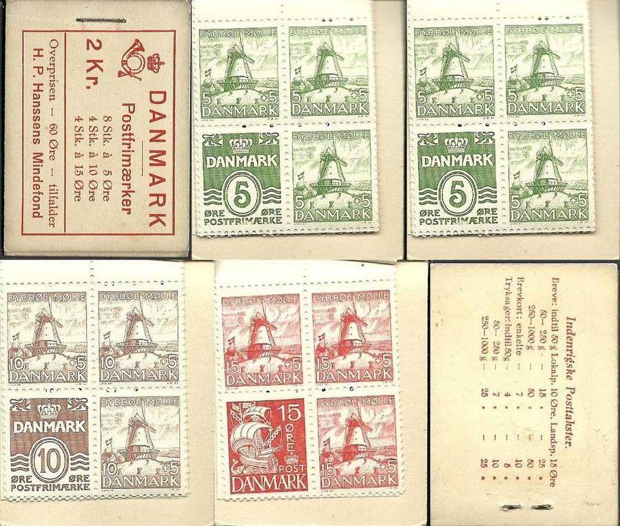 Znaczek Dania 1937 Mi mh 22 Czyste **