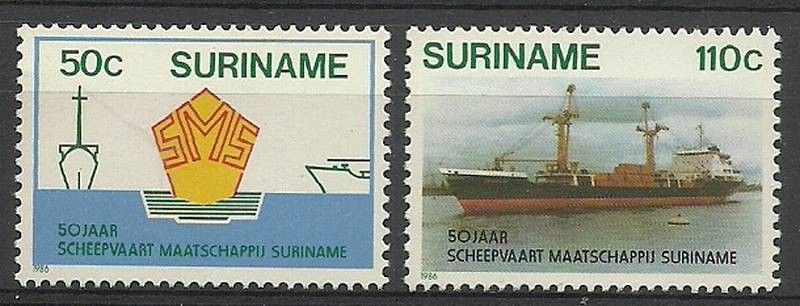 Znaczek Surinam 1986 Mi 1185-1186 Czyste **