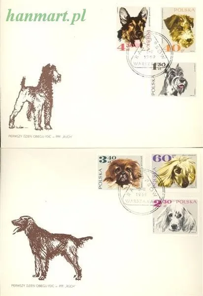Znaczek Polska 1969 Mi 1898-1905 Fi 1751-1758 FDC