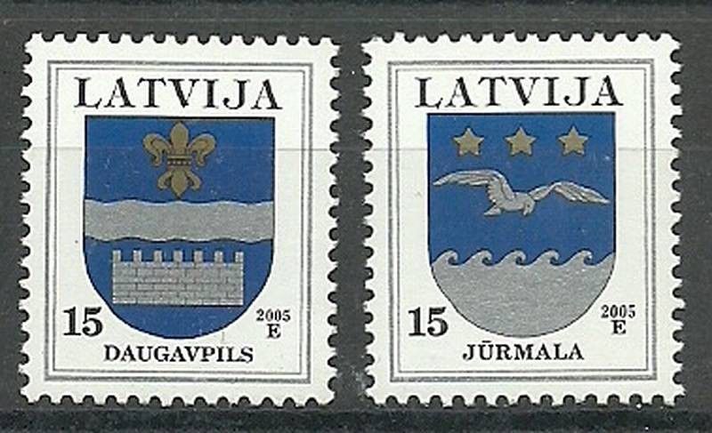 Znaczek Łotwa 2005 Mi 521-522IV Czyste **
