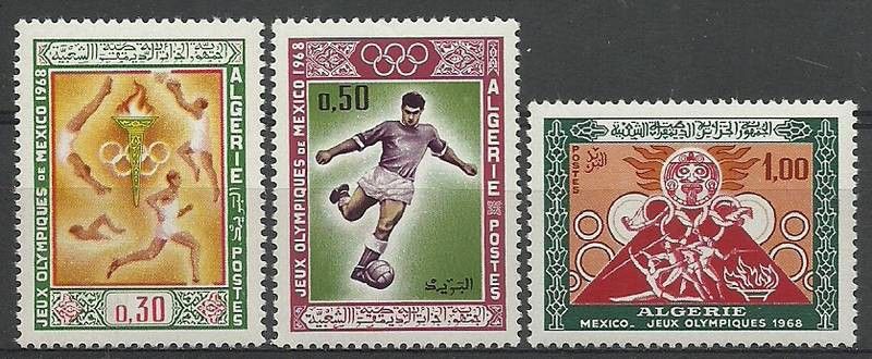 Znaczek Algieria 1968 Mi 506-508 Czyste **