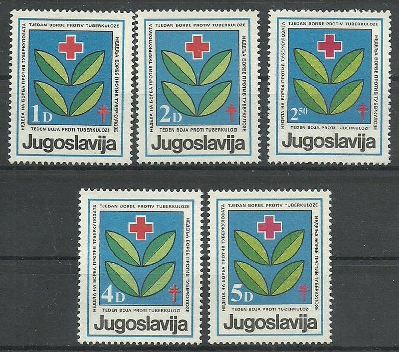 Znaczek Jugosławia 1984 Mi zwa 88-92 Czyste **