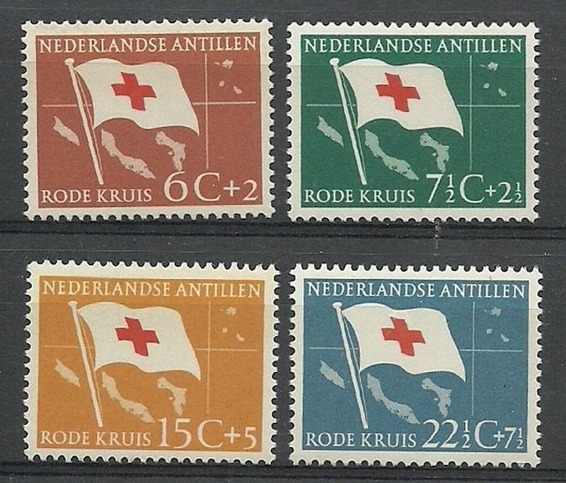 Znaczek Antyle Holenderskie 1958 Mi 88-91 Czyste **