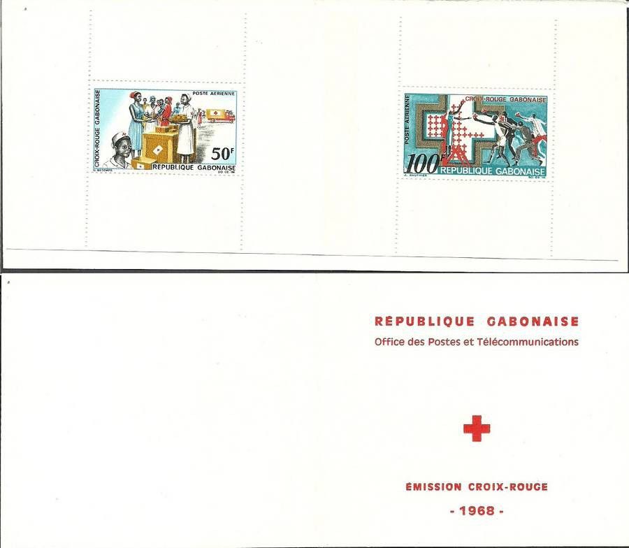 Znaczek Gabon 1968 Mi mh 306-307 Czyste **